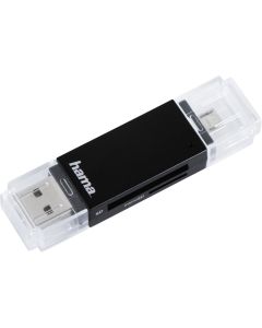 Hama USB-2.0 OTG Kaartlezer Basic SD / MicroSD Zwart