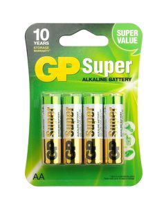 GP AA Super Alkaline Batterijen 4-Pak