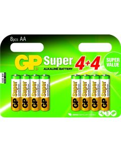 GP Super Alkaline AA Batterijen - 8 Pak