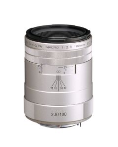 Pentax 100mm F2.8 Macro ED AW HD DFA K-Mount Objectief Zilver