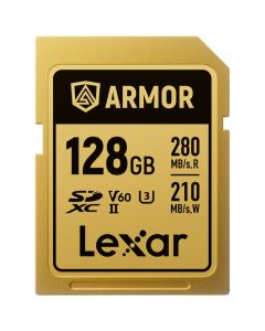 Lexar SDXC Pro 128GB 280 Mb/s UHS-II V60 Gold Series Armor