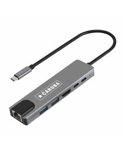 Caruba 6-in-1 USB-C Hub met Ethernet