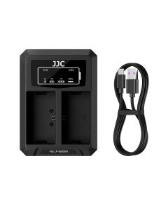 JJC USB-C Dual Charger voor Canon LP-E6 / LP-E6N (DCH-E6TC)