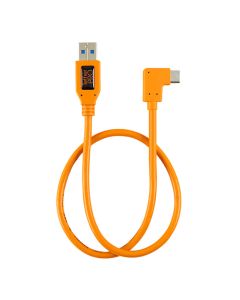 Tether Tools TetherPro Right Angle Adapter USB 3.0 naar USB-C 0,5m kabel Oranje