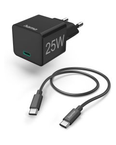Hama Fast Charger met Laadkabel USB-C Mini-Charger PD 25W