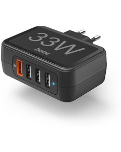 Hama Fast Charger 4 Ports Qualcomm 3.0 4X USB-A 33W