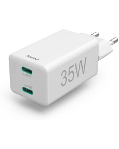 Hama Fast Charger 2x USB-C PD/Qualcomm Mini-Charger 35W