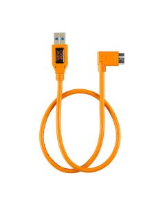 Tether Tools TetherPro USB 3.0 A Male naar Micro-B Right Angle Adapter 0,5m kabel Oranje