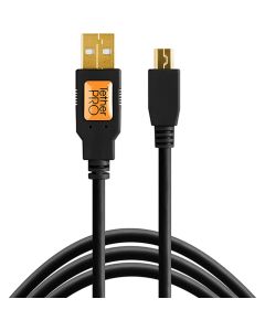 Tether Tools TetherPro USB 2.0 Male naar Mini-B 5 pin 1,8m kabel Zwart