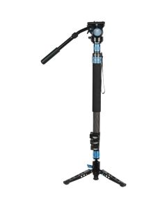 Sirui P-424FL Carbon Monopod + VH-10 Videokop