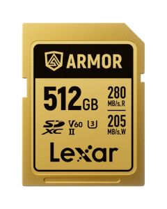 Lexar SDXC Pro 512GB 280 Mb/s UHS-II V60 Gold Series Armor