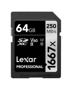 Lexar SDXC 64GB Professional 1667x / 250 Mb/s UHS-II