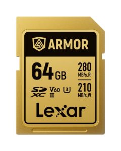 Lexar SDXC Pro 64GB 280 Mb/s UHS-II V60 Gold Series Armor