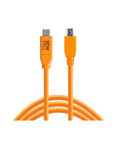 Tether Tools TetherPro USB-C naar USB 2.0 Mini-B 8-Pin 4.6m kabel Oranje