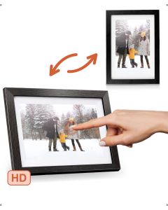 Pora&Co Digital Photo Frame 8 inch Black Wood