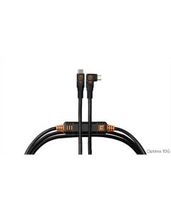 Tether Tools TetherPro Optima 10G USB-C to USB-C 9.4m Straight To Right Black