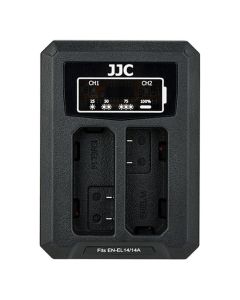 JJC USB Dual Charger voor Nikon EN-EL14 (DCH-ENEL14)