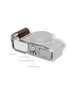 SmallRig 5707 L-Shaped Mount Plate with Wooden Handle for Nikon Z f (Silver)