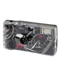 Topshot Single Use Camera Flash 400 - 27 Opnamen "LOVE" Black