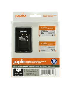 Jupio Kit 2x Accu NP-BX1 - 1250mAh + USB Double Sided Charger