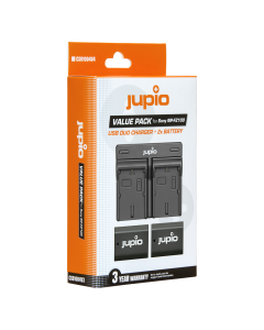 Jupio Value Pack: 2x Sony NP-FZ100 + USB Dual Charger (CSO1004V4) 