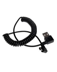 Caruba USB 2.0 A Male Angled - Mini Male Angled (Coiled)