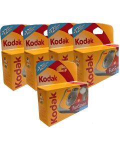 Kodak Fun Saver Wegwerpcamera met Flits 27+12 Opnamen (5 Stuks)