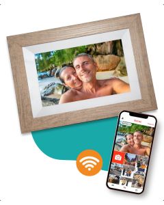Pora&Co Digital Photo Frame 8 inch Light Brown