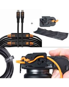 Tether Tools Leverlock and Cable Kit 10G USB-C to USB-C 9.2m Straight To Straight Black