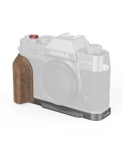 SmallRig 5668 L-Shaped Mount Plate with Wooden Handle for Fujifilm X-T30 / X-T30 II / X-T30 III Charcoal