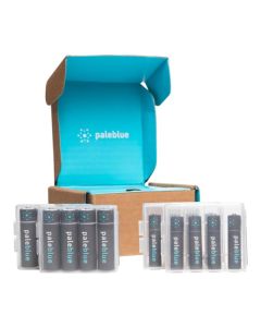 Pale Blue Sustainability Kit 8x AA / 8x AAA + 4-in-1 USB Laadkabel