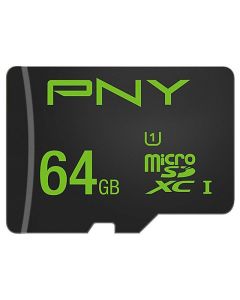 PNY Micro SDXC 64GB 50Mb/s UHS1 Class 10 + SD Adapter