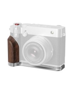SmallRig 5265 L-Shape Mount Plate with Wooden Handle for Fujifilm GFX100RF (Silver)