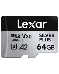Lexar 64GB Micro SD Silver Plus 205 Mb/s UHS-I V30