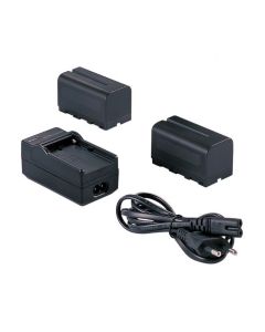 Falcon Eyes 2x Accu NP-F750 + Acculader SP-CHG