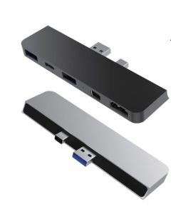Hyper USB-C Hub Surface Pro Zilver