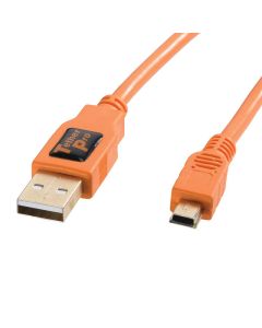 Tether Tools TetherPro USB 2.0 Male naar Mini-B 5 pin 4.6m kabel Oranje