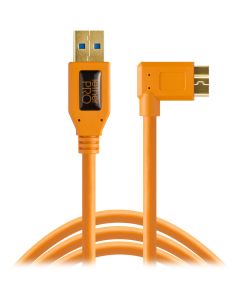 Tether Tools TetherPro USB 3.0 A Male naar Micro-B Right Angle 4.6m kabel Oranje