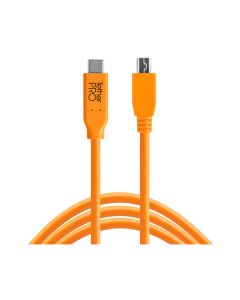 Tether Tools TetherPro USB-C naar USB 2.0 Mini-B 5-Pin 4.6m kabel Oranje