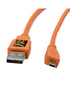 Tether Tools TetherPro USB 2.0 A naar Mini-B 8 pin 4.6m kabel Oranje