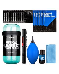 VSGO Optical Cleaning Kit Travel Blauw