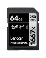 Lexar SDXC 64GB Professional 1667x / 250 Mb/s UHS-II