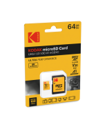 Kodak 64GB Micro SD UHS-I U3 V30 100Mb/s Geheugenkaart + Adapter