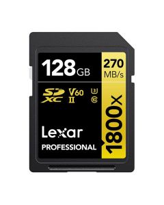 Lexar SDXC Pro 128GB 1800x / 270 Mb/s UHS-II V60 Gold