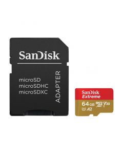 SanDisk 64GB MicroSD Extreme 170Mb/s Geheugenkaart + Adapter