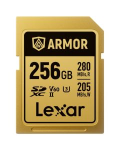 Lexar SDXC Pro 256GB 280 Mb/s UHS-II V60 Gold Series Armor