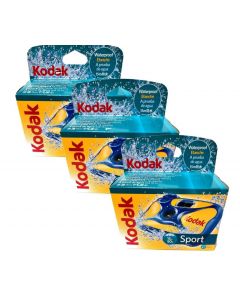 3x Kodak Kleur Sport Wegwerpcamera Waterdicht 27 Opnames