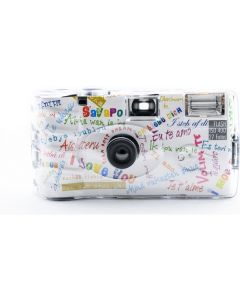 Topshot Single Use Camera Flash 400 - 27 Opnamen "I LOVE YOU" White