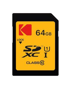 Kodak 64GB SD UHS-I U1 V10 90Mb/s Geheugenkaart