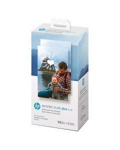 HP Sprocket - 4x6 Cartridges & Fotopapier - 2 Cartridges & 108 Prints - Geschikt Voor De Studio Plus 4x6